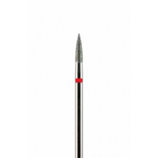 Фреза алмазная цилиндрическая стрельчатый конец красная 2,5 мм (025)
